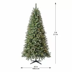 Cheap ⌛ 7ft. Pre-Lit Willow Pine Artificial ???? Christmas Tree, Clear Lights by Ashland® ???? -Ashland Sales 10151879 14