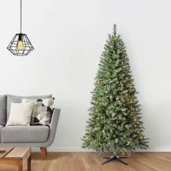 Cheap ⌛ 7ft. Pre-Lit Willow Pine Artificial ???? Christmas Tree, Clear Lights by Ashland® ???? -Ashland Sales 10151879 16