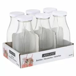 Best reviews of ???? Ashland® Glass Milk Bottles with Lids, 6 Pack ????