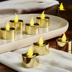 Wholesale ???? Gold Flameless Tealights By Ashland® ✔️ -Ashland Sales 10363831 20