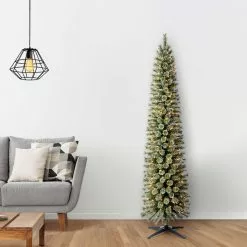 Wholesale ❤️ 7ft. Pre-Lit Artificial Cashmere Pencil ???? Christmas Tree, Clear Lights by Ashland® ⭐ -Ashland Sales 10368145 16