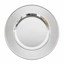 Buy ???? Electric Silver Ribbed Charger By Ashland® ✨