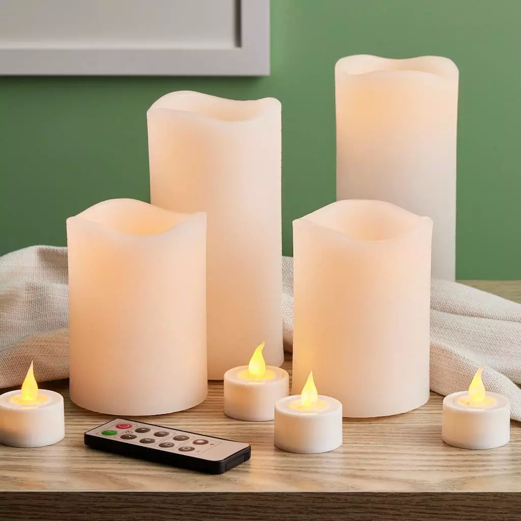 Brand new ???? Basic Elements™ White LED Candle Set with Remote By Ashland® ❤️ 4 Brand new ???? Basic Elements™ White LED Candle Set with Remote By Ashland® ❤️ - Image 2