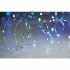 Discount ???? 40ct. Blue Silver Wire LED String Lights by Ashland® ???? -Ashland Sales 10473565 4