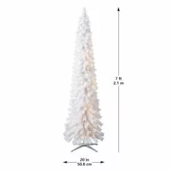 Outlet ???? 7ft. Pre-Lit White Norway Artificial Pencil ???? Christmas Tree, Clear Lights by Ashland® ???? -Ashland Sales 10487971 13