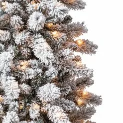 Best Pirce ???? 7.5ft. Pre-Lit Vermont Pine Flocked Artificial ???? Christmas Tree, Clear Lights by Ashland® ???? -Ashland Sales 10489203 11