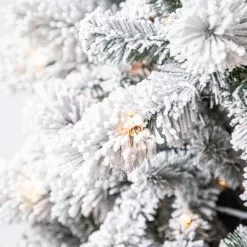 Best Pirce ???? 7.5ft. Pre-Lit Vermont Pine Flocked Artificial ???? Christmas Tree, Clear Lights by Ashland® ???? -Ashland Sales 10489203 12