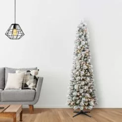 Promo ???? 7ft. Pre-Lit Artificial Slim ???? Christmas Tree, Clear Lights by Ashland® ???? -Ashland Sales 10521247 16