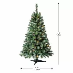 Discount ???? 4ft. Pre-Lit Riverside Pine Artificial ???? Christmas Tree, Multicolor Lights by Ashland® ???? -Ashland Sales 10555163 14