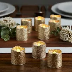 Flash Sale ???? Champagne Glitter LED Votive Candles By Ashland® 12ct. ✔️ -Ashland Sales 10562377 20