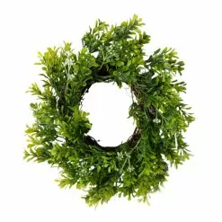 Outlet ???? 9" Green Mini Boxwood Wreath with Flowers by Ashland® ????
