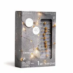 Flash Sale ???? 12 Pack: 40ct. Warm White Gold Pearl LED String Lights by Ashland® ???? -Ashland Sales 10632035 7 1