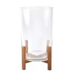 Budget ???? Glass Candle Holder with Wood Base by Ashland® ????