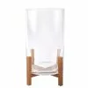 Wholesale ⭐ 6 Pack: 9" Glass Candle Holder with Wood Base by Ashland® ???? -Ashland Sales 10633856 1