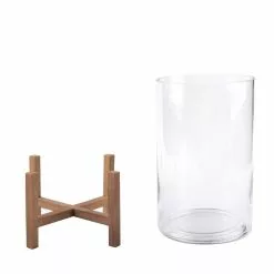 Budget ???? Glass Candle Holder with Wood Base by Ashland® ???? -Ashland Sales 10633856 2 1