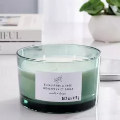 Discount ⭐ Eucalyptus & Sage 3-Wick Jar Candle by Ashland® ✨ -Ashland Sales 10638411 20