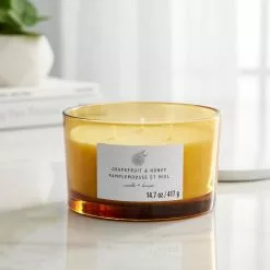 Buy ???? Grapefruit & Honey 3-Wick Jar Candle by Ashland® ✔️ -Ashland Sales 10638412 20