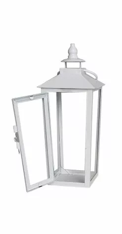 Cheap ???? 12.2" White Metal Lantern by Ashland® ???? -Ashland Sales 10638433 4