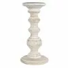 New ???? 8 Pack: 10" Whitewashed Wood Carved Pillar Candle Holder by Ashland® ????