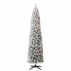 Cheapest ⭐ 7ft. Pre-Lit Flocked Artificial Pencil ???? Christmas Tree, Clear Lights by Ashland® ???? -Ashland Sales 10643349