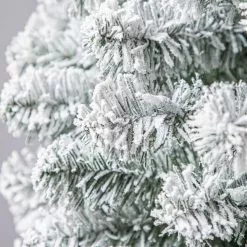 Cheapest ⭐ 7ft. Pre-Lit Flocked Artificial Pencil ???? Christmas Tree, Clear Lights by Ashland® ???? -Ashland Sales 10643349 12