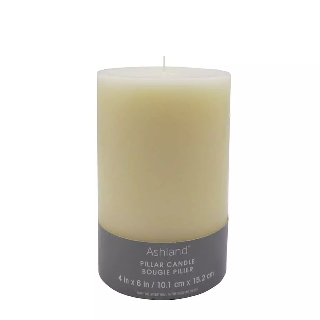 Cheap ✔️ 4" x 6" Ivory Pillar Candle by Ashland® ???? 3 Cheap ✔️ 4" x 6" Ivory Pillar Candle by Ashland® ????