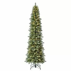 New ???? 7ft. Pre-Lit Avalian Pencil Pine Artificial ???? Christmas Tree, Warm White Fairy LED Lights by Ashland® ????