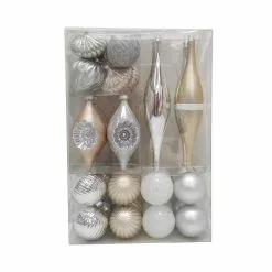 Wholesale ???? 32ct. Silver & White Shatterproof Ornaments by Ashland® ????