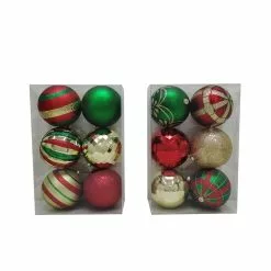 Outlet ???? Assorted 6ct. 4.5" Red, Green & Gold Shatterproof Ball Ornaments by Ashland® ????