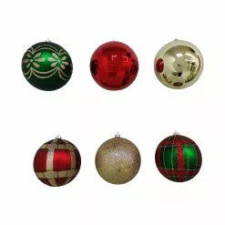 Outlet ???? Assorted 6ct. 4.5" Red, Green & Gold Shatterproof Ball Ornaments by Ashland® ???? -Ashland Sales 10672854 3