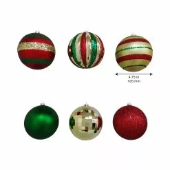 Outlet ???? Assorted 6ct. 4.5" Red, Green & Gold Shatterproof Ball Ornaments by Ashland® ???? -Ashland Sales 10672854 4