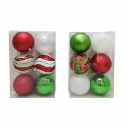 Deals ⌛ Assorted 6ct. 4.5" Red, Green & White Shatterproof Ball Ornaments by Ashland® ????