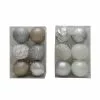 Deals ⌛ Assorted 6ct. 4.5" Silver & White Shatterproof Ball Ornaments by Ashland® ???? -Ashland Sales 10672863 1