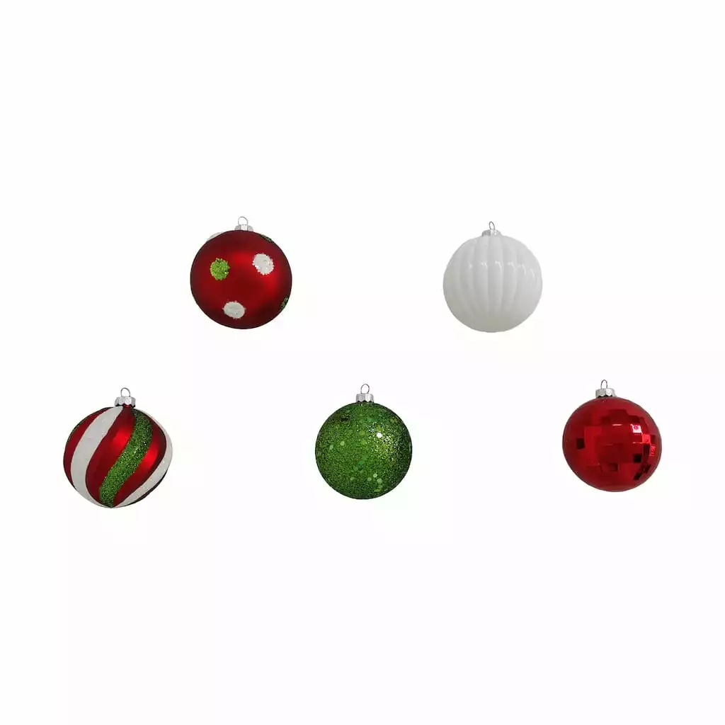 Flash Sale ???? Assorted Red, Green & White Plastic Round Ornaments by Ashland® ???? 6 Flash Sale ???? Assorted Red, Green & White Plastic Round Ornaments by Ashland® ???? - Image 4