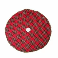 Coupon ???? 48" Red Plaid Tree ???? Skirt with Fur by Ashland® ????