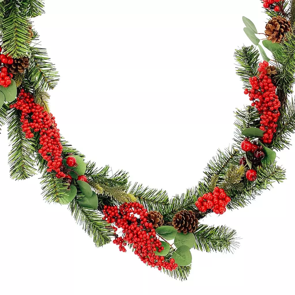Brand new ???? 6ft. Red Berry, Pine & Eucalyptus Garland by Ashland® ???? 3 Brand new ???? 6ft. Red Berry, Pine & Eucalyptus Garland by Ashland® ????