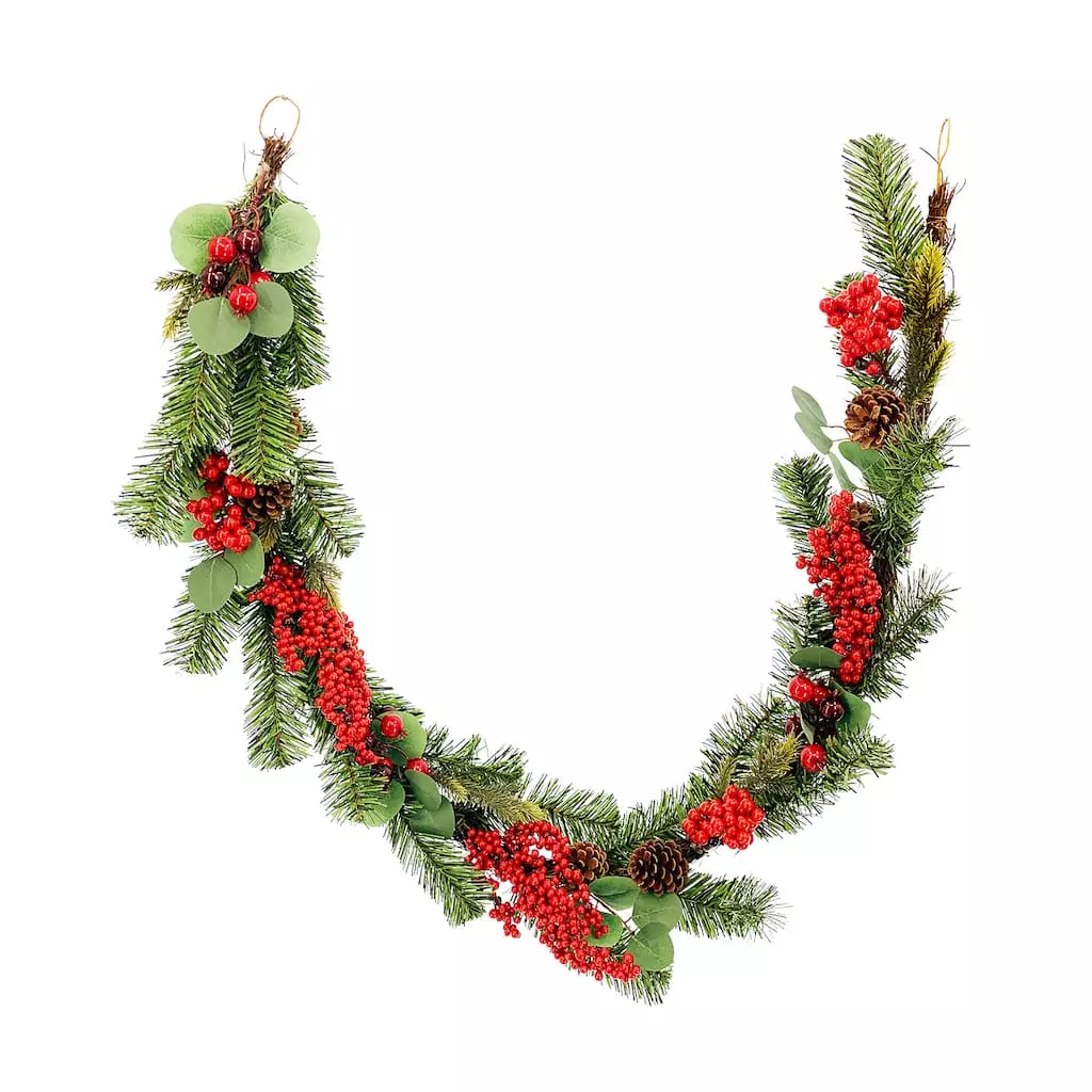 Brand new ???? 6ft. Red Berry, Pine & Eucalyptus Garland by Ashland® ???? 4 Brand new ???? 6ft. Red Berry, Pine & Eucalyptus Garland by Ashland® ???? - Image 2