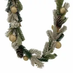 Budget ???? 6ft. Gold Ornament Pine & Laurel Leaf Garland by Ashland® ????