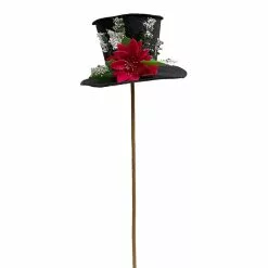 Best Sale ???? Black Hat with Red Poinsettia Stem by Ashland® ????