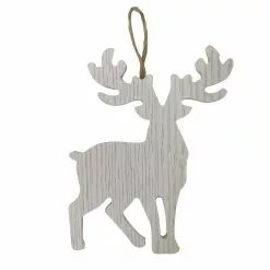 Promo ⭐ 5" White Deer Ornament by Michaels ✔️