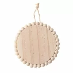 Flash Sale ???? 4" DIY Unfinished Beaded Wood Circle Ornament by Michaels ⭐