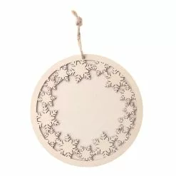 Best Pirce ???? 4" DIY Unfinished Wood Snowflake Round Ornament by Michaels ????