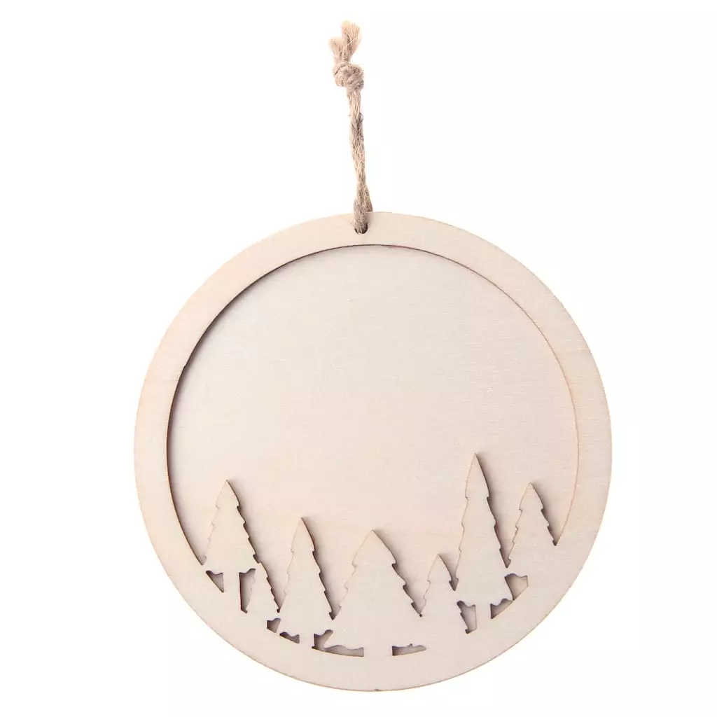 Budget ???? 4" DIY Unfinished Wood Tree Scene Round Ornament by Michaels ???? 3 Budget ???? 4" DIY Unfinished Wood Tree Scene Round Ornament by Michaels ????