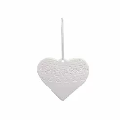 Best Sale ???? 3.5" Ceramic Lace Heart D.I.Y. Ornament by Michaels ❤️