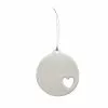 Discount ⌛ 4" DIY Unfinished Ceramic Round Heart Ornament by Michaels ???? -Ashland Sales 10674633 1