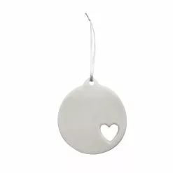 Discount ⌛ 4" DIY Unfinished Ceramic Round Heart Ornament by Michaels ????