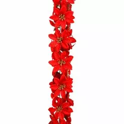 Deals ???? 6ft. Red Satin Poinsettia Chain Garland by Ashland® ????