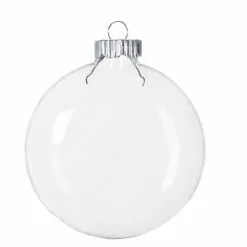 Discount ⌛ Christmas 3ct. 4" Clear Glass Disc Ornaments by Michaels ????