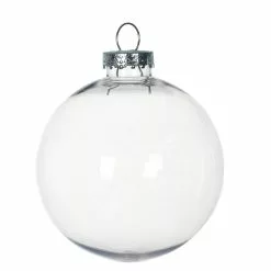 Outlet ✔️ Christmas 5" Clear Plastic Ball Ornament by Michaels ????