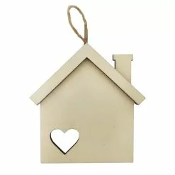 Coupon ???? 4.5" Unfinished Wood House Ornament by Michaels ✔️